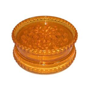 Storz & Bickel Acrylic Herb Grinder Orange 2-Piece Vintage Germany